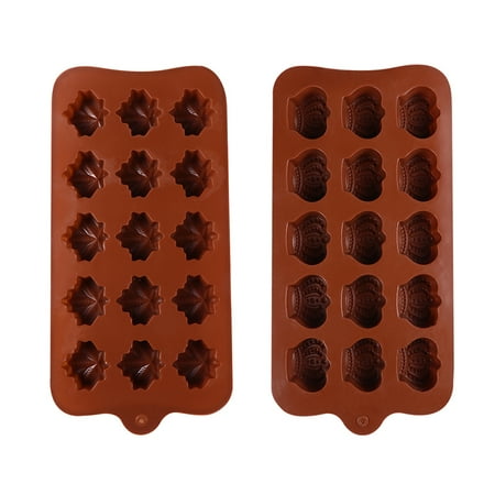 

2pcs Household Chocolate Baking Mold Kitchen Non-stick Silicone Chocolate Molds