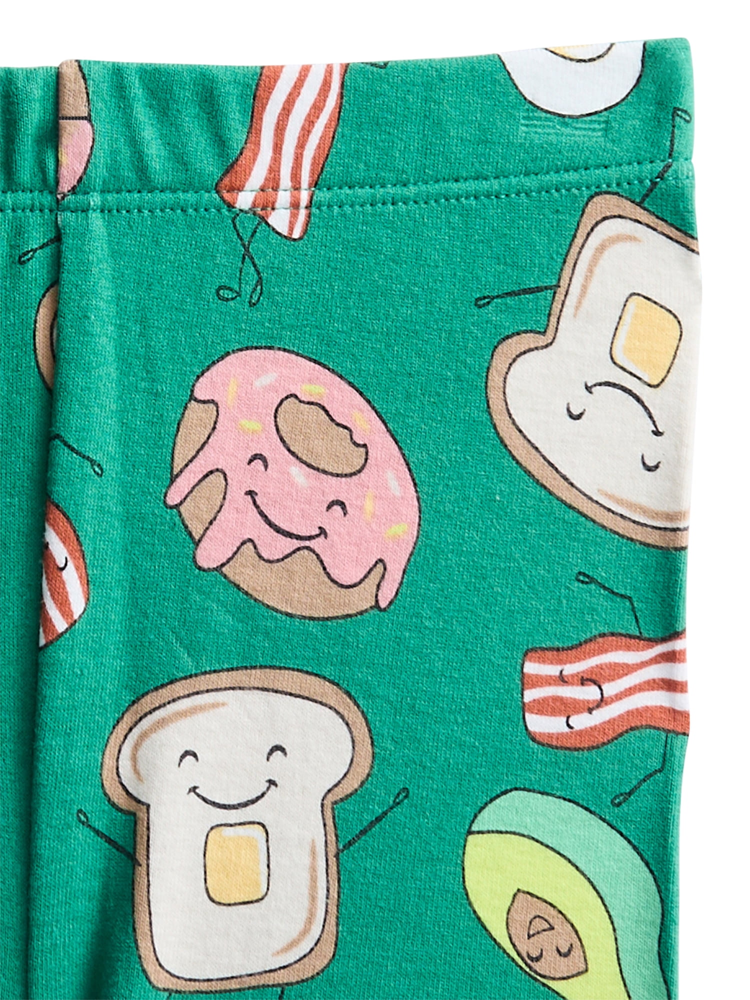 Wonder Nation Toddler Boys Short Sleeve Tee and Shorts Cotton Tight Fit Pajama Set, 4-Piece, Sizes 12M-5T