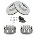 thumbnail image 2 of TRQ Front Performance Brake Pad & Rotor Kit Brake Caliper Brake Pads Brake Rotors Set Ceramic Premium G-Coated Fits Select 2005-2006 Saab 9-2X 2002-2011 Subaru Impreza 2003-2005 Legacy, 2 of 6