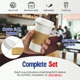 thumbnail image 6 of MT Products Disposable Paper Coffee Cups with Lid & Sleeve 16 oz - Pack of 30, 6 of 7