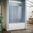 thumbnail image 5 of Sunny Shower Frameless Sliding Brushed Nickel  60 in.W x 62 in.H Shower Door with 3/8 inch Glass, 5 of 8