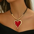 thumbnail image 6 of JUSIP A Simple Yet Extravagant Oversized Heart-Shaped Pendant Necklace with a Black Cord, Perfect for Everyday Wear And As a Valentine'S Day Gift for Women., 6 of 9