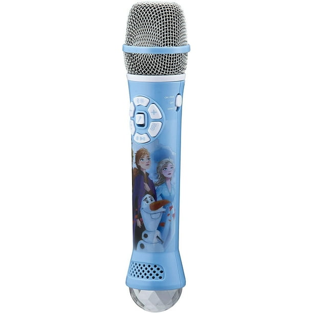 eKids La Reine des Neiges Sing Along Boom Box Haut-parleur avec microphone  pour les fans de jouets La Reine des Neiges pour filles Machine de karaoké