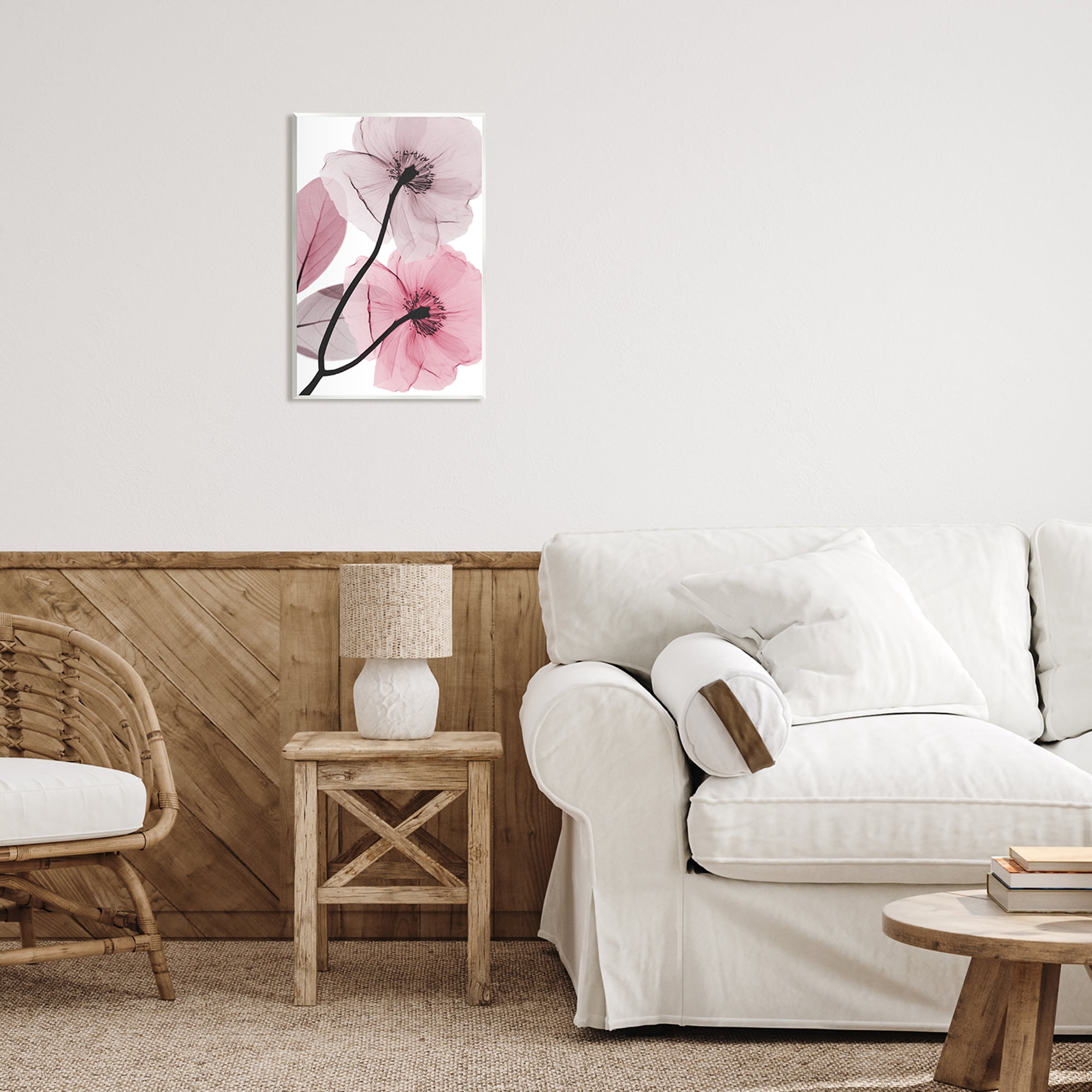 Stupell Industries Contemporary Pink Poppies Botanical & Floral Painting Unframed Art Print Wall Art, 13 x 19