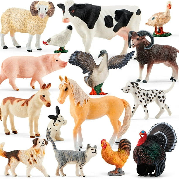 Juego de Figuras de Animales de Granja Divwa 15 piezas para Niños de 3 a 7 Años