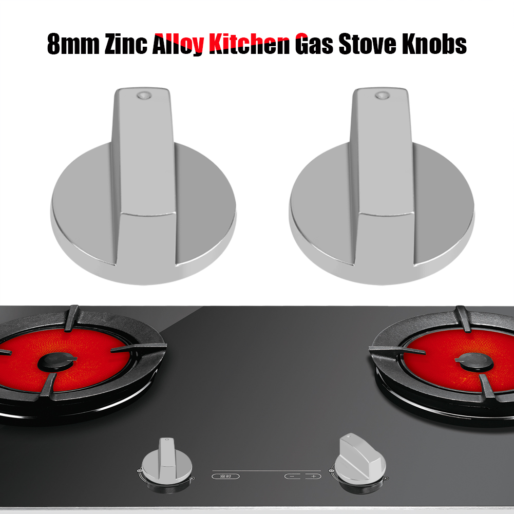 LHCER Universal Silver Metal Gas Cooker Oven Stove Knobs Control Rotary
