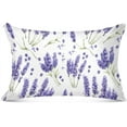 thumbnail image 3 of GZHJMY Lavender Flower Queen Pillowcase Super Soft Cozy Plush Pillow Case with Zipper for Sofa Bed Couch, 20 x 30 Inch, 3 of 7