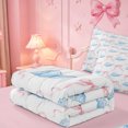thumbnail image 5 of meiyoeat cute Seashell Bow Zipper Full Size Comforter Sets with Fitted Sheet and 2 Pillowcases,Watercolor Coastal Style Zipper Bedding Set,Pink Reversible,4-Piece, 5 of 7