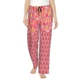 thumbnail image 2 of Kdxio Women's Comfy Stretch Chocolate with Flowing CreamPrint Drawstring Pajama Pants-Medium, 2 of 9