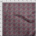 thumbnail image 3 of oneOone Georgette Viscose Fabric Stripe|Leaves & Hen Block Printed Craft Fabric BTY 42 Inch Wide, 3 of 4