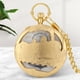 thumbnail image 3 of Reloj de bolsillo musical Sunnimix Vintage Clásico con Cadena Antigua tren de oro, 3 of 7