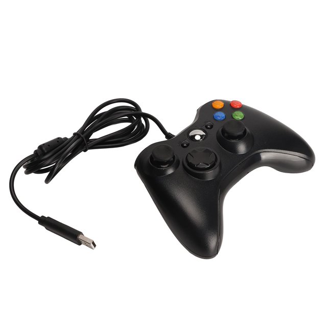 Wired Game Controller Multifunctional Comfortable Wired Game Controller with Vibration for Android Games Black