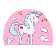 thumbnail image 3 of Gorros De Piscina De Poliéster Para Niños, Protección Impermeable Para Las Orejas, Gorro De Baño Con Estampado De Animales, Suministros Para La Cabeza De Buceo 3 Piezas Eigraketly AP005659-00, 3 of 6