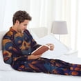 thumbnail image 6 of Uemuo Dreamy Jester Under Stars Pattern 2-Piece Loungewear Set - Men’s Soft Sleepwear, Cozy Winter PJs, Comfy Sleep Set-Medium, 6 of 7