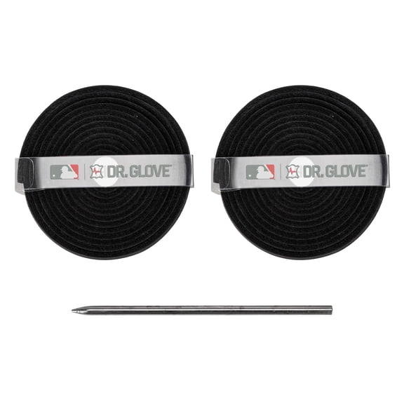 Franklin Sports Dr. Glove Lacing Repair Kit - Baseball   Softball Glove Leather Laces   Relacing Needle - Laces for Fielder   Catcher's Mitts - Premium Relacing Kit - Black