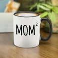 thumbnail image 3 of Shop4Ever® Mom Squared Mother of 2 Ceramic Coffee Mug Cup Gift for Mom of Three (Black Handle 11 oz.), 3 of 4