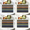 thumbnail image 6 of Brown Traditional Turkish Floral Placemats, Washable Linen Table Mats for Kitchen Table Double Insulation Decor Dining Set Indoor Outdoor 12X18 in Set of 4, 6 of 6