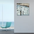 thumbnail image 2 of Stupell Industries People Standing on Coastline Nautical Beach Landscape Nature Painting Gallery Wrapped Canvas Art Print Wall Art, 36 x 36, 2 of 6