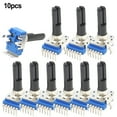 thumbnail image 3 of Pack of 10 RK12 Potentiometers for Audio Applications with Half Shaft Design, 3 of 4