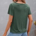 thumbnail image 7 of KyCheLot Womens Soft Tunic Shirt Casual Short Sleeve Criss Cross V Neck Blouses Plus Size T Shirts, 7 of 7