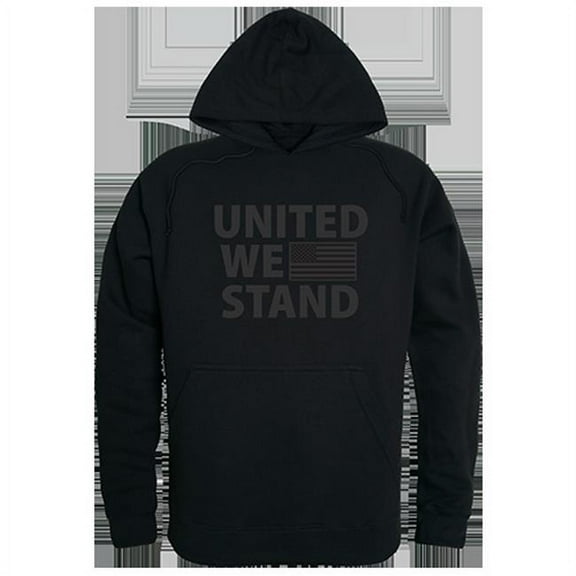United We Stand Graphic Pullover Hoodie, Black - Extra Large