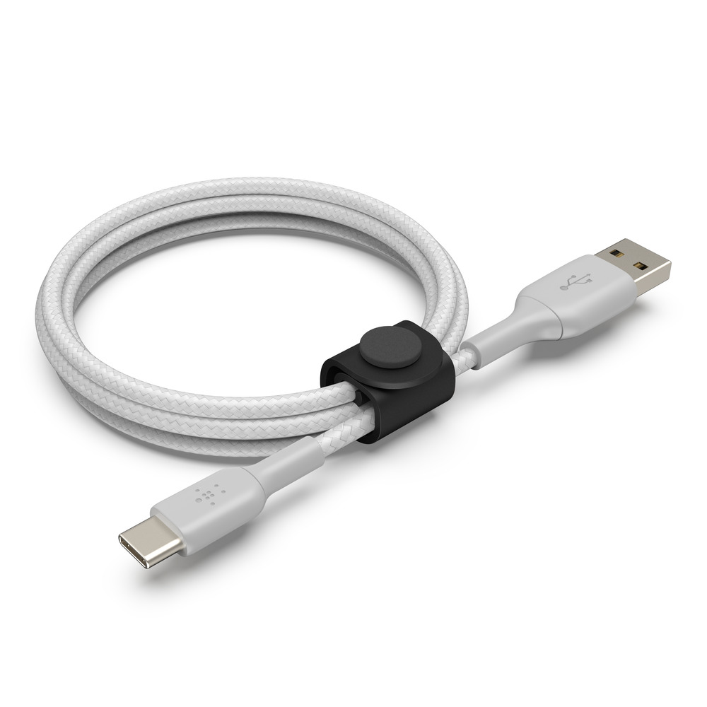 Belkin BoostCharge Braided USB-C to USB-C Cable (5ft) for iPhone 15, iPhone 15 Pro, iPhone 15 Pro Max, iPhone 15 Plus, Galaxy S23, S22, Note10, Note9, Pixel 7, Pixel 6, iPad Pro, & More - Silver - image 2 of 7