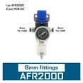 thumbnail image 2 of AFR2000 1/4" Air Pressure Regulator, Water Separator Trap Filter Airbrush Compressor Pressure-relief Valve ,Stable Control, 2 of 7