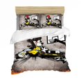 thumbnail image 1 of Cartoon Bedding Set Mickey Minnie Duvet Cover Queen King Size White Soft Home Textile Student Child Couple Bed Set, 1 of 5