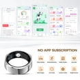 thumbnail image 2 of Rastreador de actividad física Smart Ring Hugrow para iOS y Android, plateado, 2 of 6