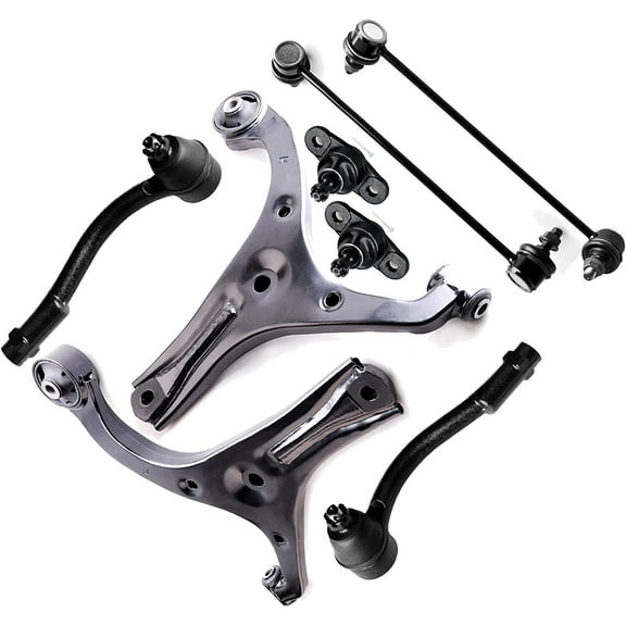 CCIYU Front Lower Control Arm Sway Bar Link Outer Tie Rod End Lower Suspension Ball Joint fit for 2006 07 08 09 10 2011 for Hyundai Accent 8pcs Suspension Kit