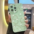 thumbnail image 3 of Funda transparente con diseño de flores y diamantes con baño de purpurina para iPhone 16, 15 Pro Max, 14, 13, 12 y 11, funda de silicona suave a prueba de golpes con brillantes diamantes de imitación, 3 of 5