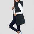 thumbnail image 2 of Towmus Womens Quilted Long Puffer Vest Jacket Full-Zip Sleeveless Winter Down Coats Waistcoat Casual Warm Parkas Overcoat with Hood L-6XL, 2 of 6