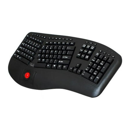ADESSO WKB-3500UB ADESSO 2.4GHZ TRU-FORM WIRELESS MEDIA ERGONOMIC TRACKBALL KEYBOARD WITH 20 WINDO