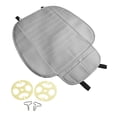 thumbnail image 2 of Yimiti Car Front Seat Cover Breathable Pu Leather Pad Mat Auto Chair Cushion,Gray, 2 of 9