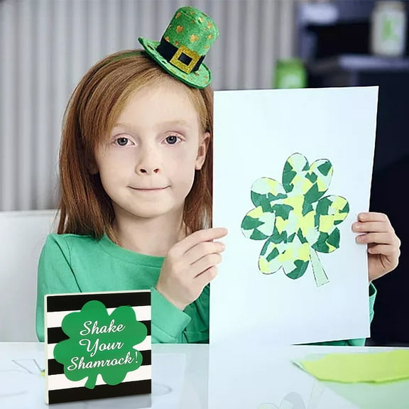 Vikakiooze Home Decor Under $5, Irish Festival Wooden Decorations St. Patrick's Day Spring Home Party Decoration Wooden Decorations