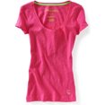 thumbnail image 1 of Aeropostale - Camiseta con estampado de bulldog de color sólido para mujer, rosa, grande, 1 of 1