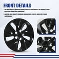 16" Set Of 4 Hubcaps Wheel Rims Cover For 2019-2025 Nissan Altima Compatible With Steel Wheels Snap On Installation(16-Inch,BLACK LACQUER)