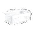 thumbnail image 3 of Jpxdew Plastic Storage Basket,Stackable Ventilated Design,8.5x5.5x2.95in,Multipurpose Organizer,Handle Durable Construction Home Office Kitchen, 3 of 6