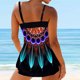 thumbnail image 4 of Traje de Baño de Dos Piezas para Mujeres Impresión Strappy Back Set con Estilo Traje de Baño, Tops de Bikini Vintage Y Pantalones Cortos Modestos, 4 of 4