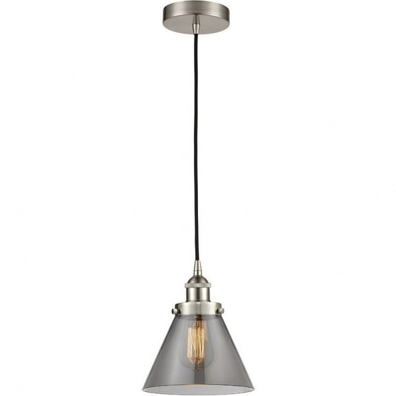 616-1PH-SN-G43-LED-Innovations Lighting-Bell - 1 Light Mini Pendant In Industrial Style-10 Inches Tall and 8 Inches Wide Brushed Satin Nickel Plated