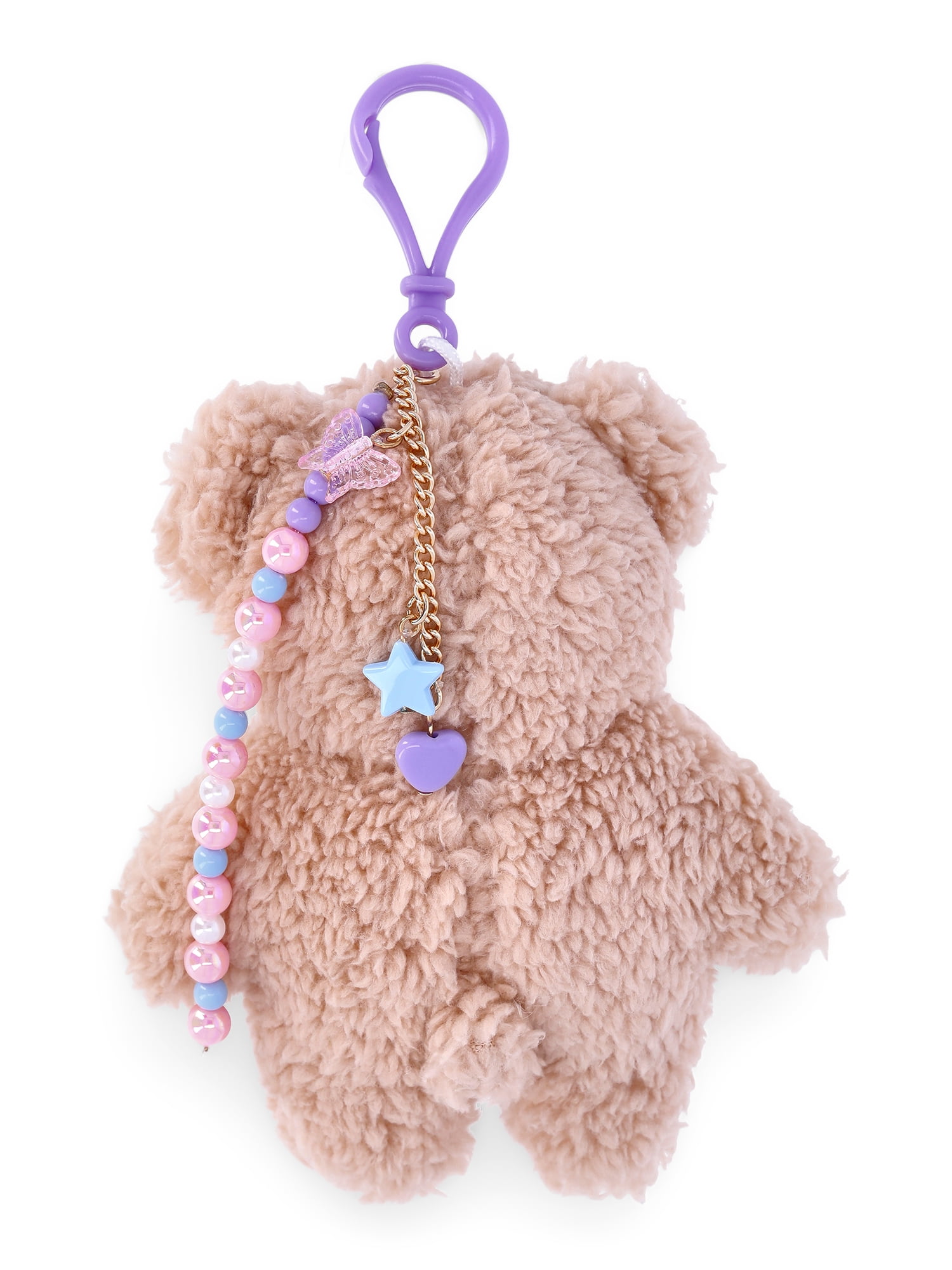 Wonder Nation Bear Plush Keychain, Tan - Walmart.com