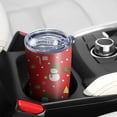 thumbnail image 5 of 20oz Tumblers Red Christmas Snowman Pattern Stainless Steel Vacuum Insulated Double Wall Travel Tumbler Cups Mug with Lid and Straw,Cleaning Brush for Cold & Hot Drinks, 5 of 7