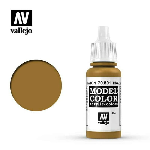Vallejo 70801 Model Color 202 Brass Acrylic Paint 18ml