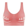 thumbnail image 4 of AINIYS Lift and Support Push-Up Bra Seamless Soft Cup Bra Women's Cleavage Bra Breathable Everyday Bras No Underwire T-Shirt Bra Wide Straps Sports Yoga Bra Bralette Wireless Watermelon Red L, 4 of 6