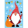 thumbnail image 1 of Christmas Theme Window Sticker Elk Snowflake Santa Claus Window Decorations Clings Decal Stickers Portable No Adhesive Stickers (A5), 1 of 3