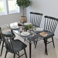thumbnail image 3 of Merrick Lane 31.5" x 55" Rectangular Solid Espresso Wood Table with Clear Glass Top, 3 of 7