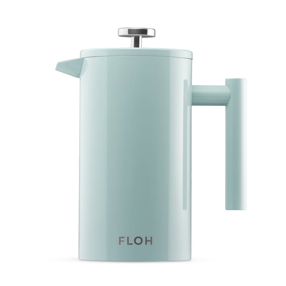 FLOH French Press Coffee & Tea 34 oz Stainless Steel Insulated, Blue
