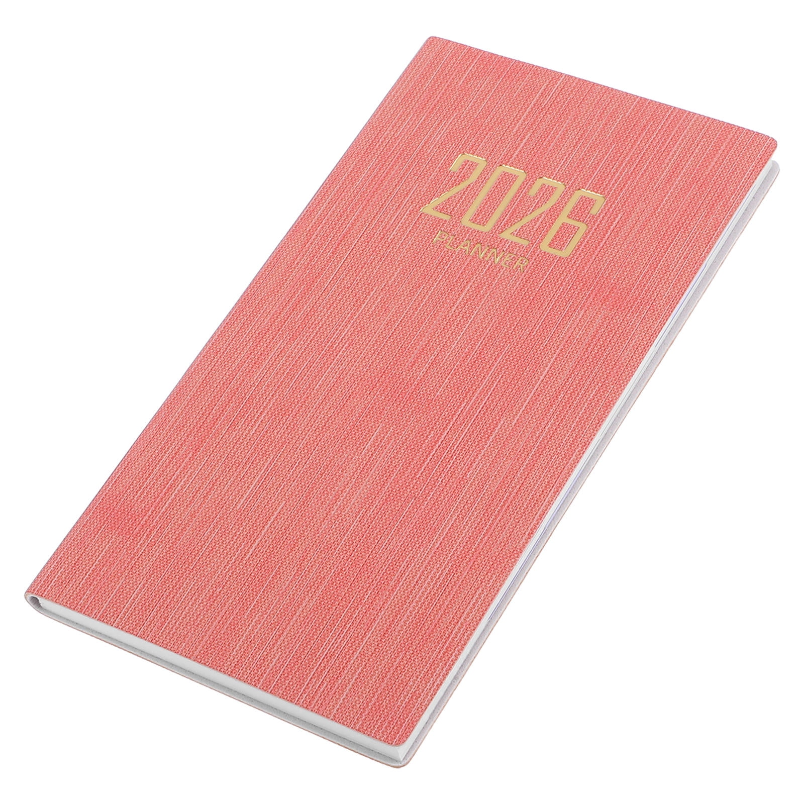 FOMIYES Personal Planner Pink Compact Notebook with Monthly Overview and Weekly Pages for 2026