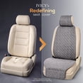 thumbnail image 6 of IVICY Faux Linen Front Car Seat Cover – Durable, Non-Slip Seat Protector for Cars – 1 Unit, Cool Gray, 6 of 16