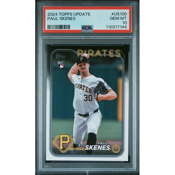 Paul Skenes 2024 Topps Update Baseball Rookie Card #US100 Graded PSA 10